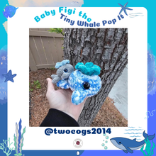 Load image into Gallery viewer, Baby Figi the Tiny Whale Pop It Crochet Pattern
