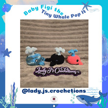 Load image into Gallery viewer, Baby Figi the Tiny Whale Pop It Crochet Pattern
