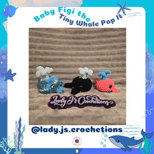 Baby Figi the Tiny Whale Pop It Crochet Pattern