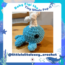 Load image into Gallery viewer, Baby Figi the Tiny Whale Pop It Crochet Pattern
