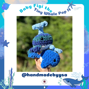 Baby Figi the Tiny Whale Pop It Crochet Pattern