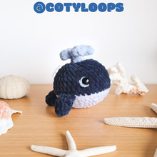 Load image into Gallery viewer, Figaro the Whale Pop It Crochet Pattern
