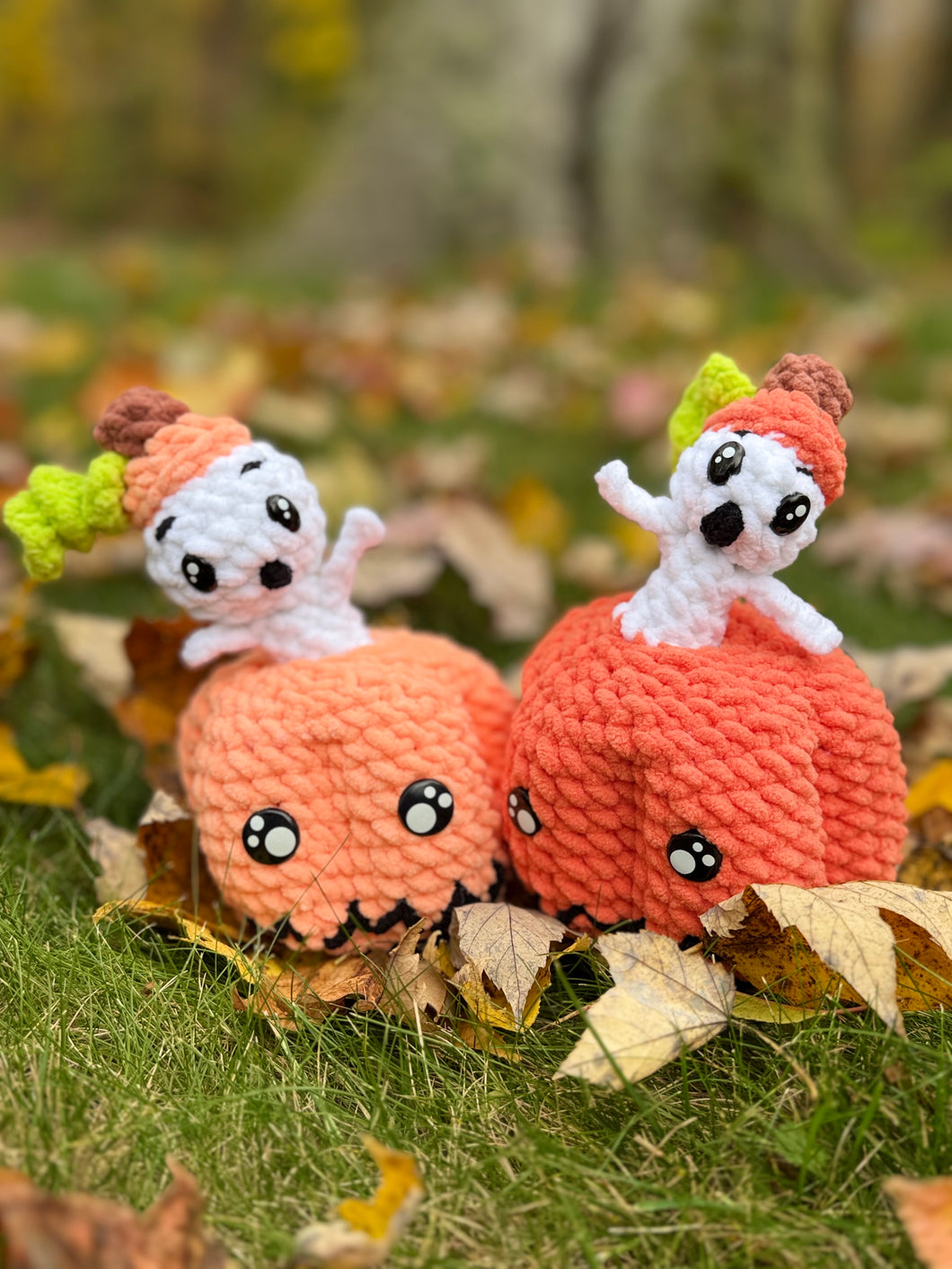 Spookly The Pumpkin Pop Crocheted Fidget