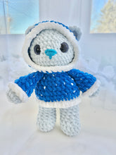 Load image into Gallery viewer, Winter the Blue Hoodie Bear

