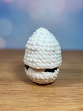 Load image into Gallery viewer, Peggbert the Tiny Penguin Egg Pop Crochet Fidget
